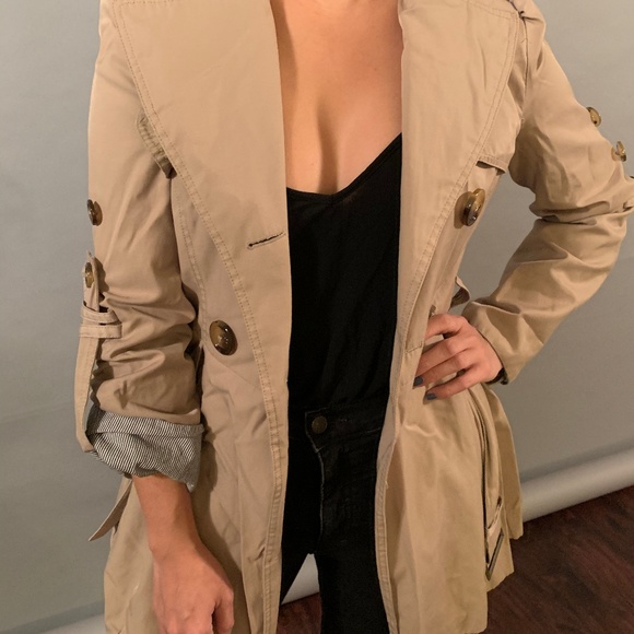 Miss Sixty Khaki Tan Trench Coat - Picture 1 of 7